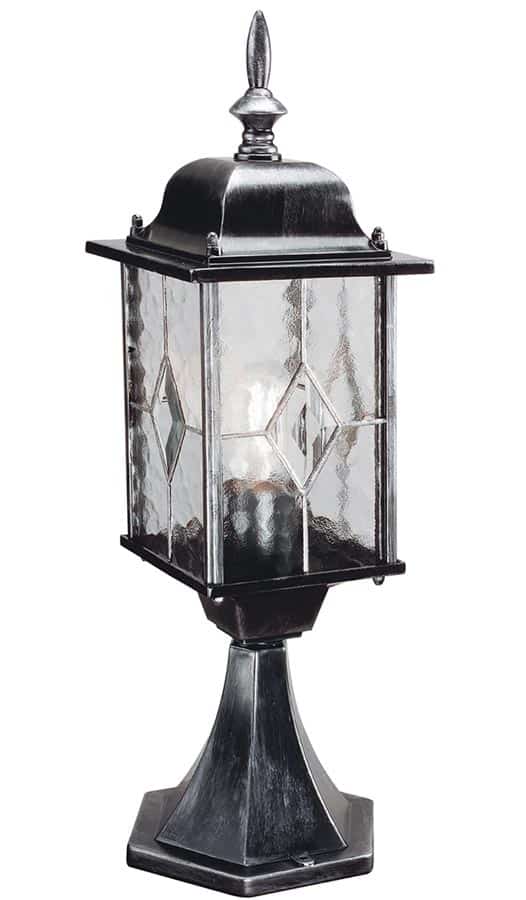 Wexford Traditional Outdoor Post Top Lantern Black & Silver