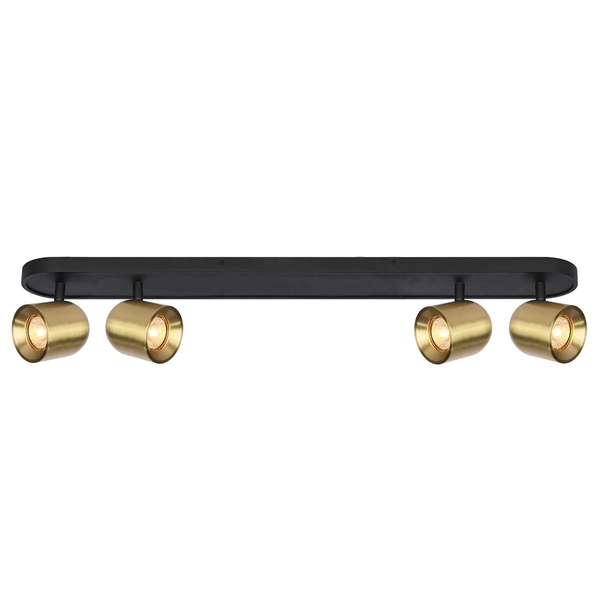 Encore 4 Light Ceiling Spotlight Black and Brushed Brass