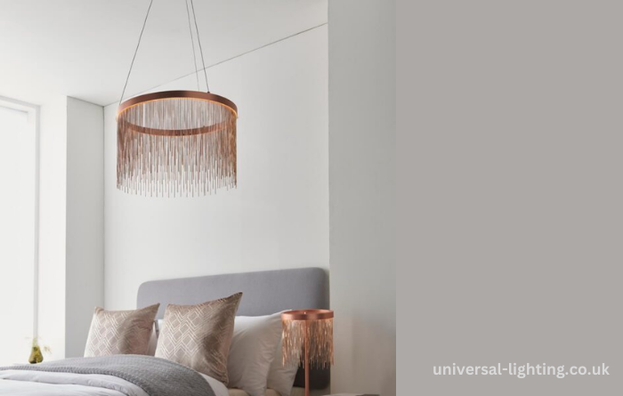 Endon Zelma LED Ring Ceiling Pendant in Brushed Copper