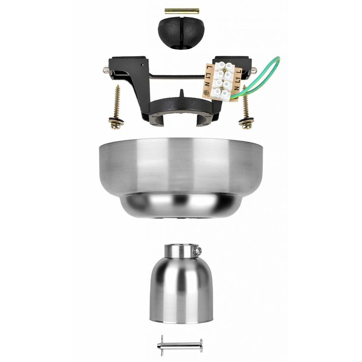 Fantasia Ceiling Fan Drop Rod Conversion Kit Pewter