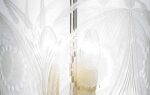 Large Polished Chrome 3 Light Fern Glass Georgian Lantern