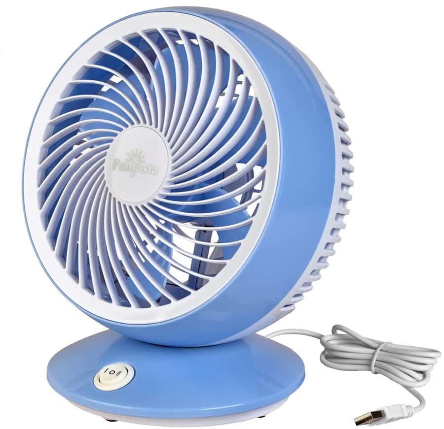 Fantasia USB Powered 2 Speed Desktop Fan Blue & White