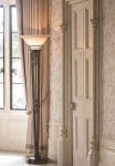 Feiss Opera Large Art Deco Style Torchiere Floor Lamp Firenze Gold
