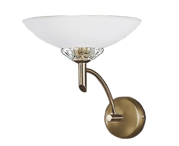 Franklite FL2010/1 Fizz soft bronze single wall light with satin opal glass