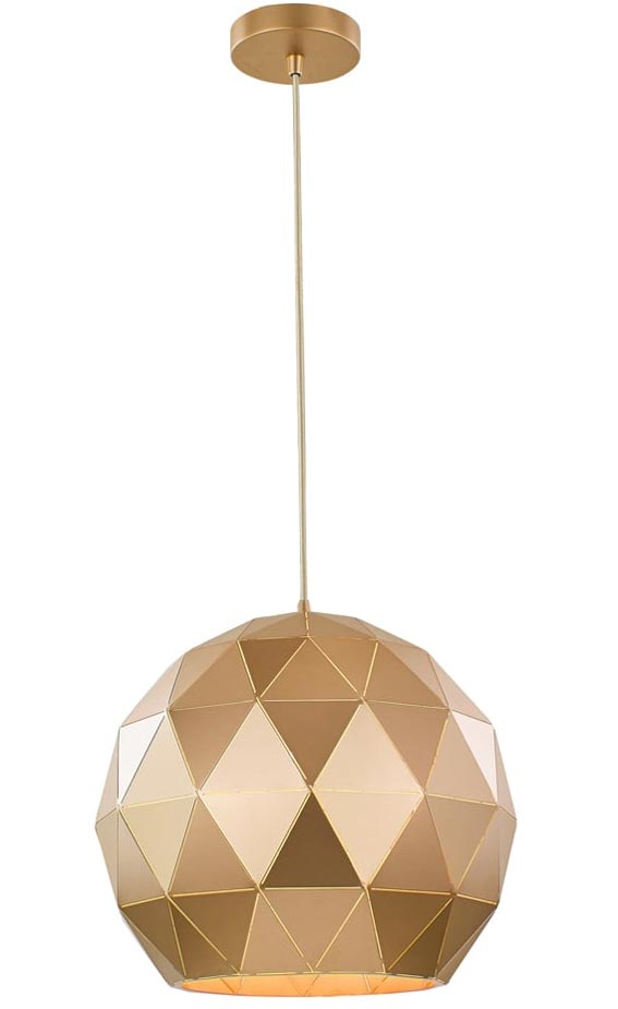 Contemporary 1 Light Large Geometric Ceiling Pendant Rose Gold / White