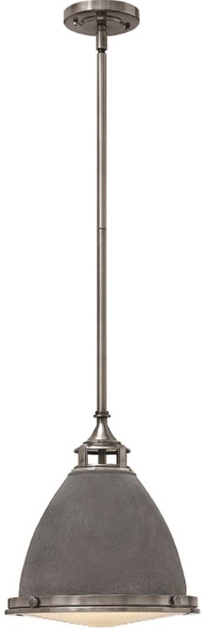 hinkley amelia medium aged zinc industrial pendant light amelia pendant light