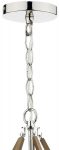 Dar Hotel Art Deco Style 5 Light Dual Mount Pendant Polished Nickel