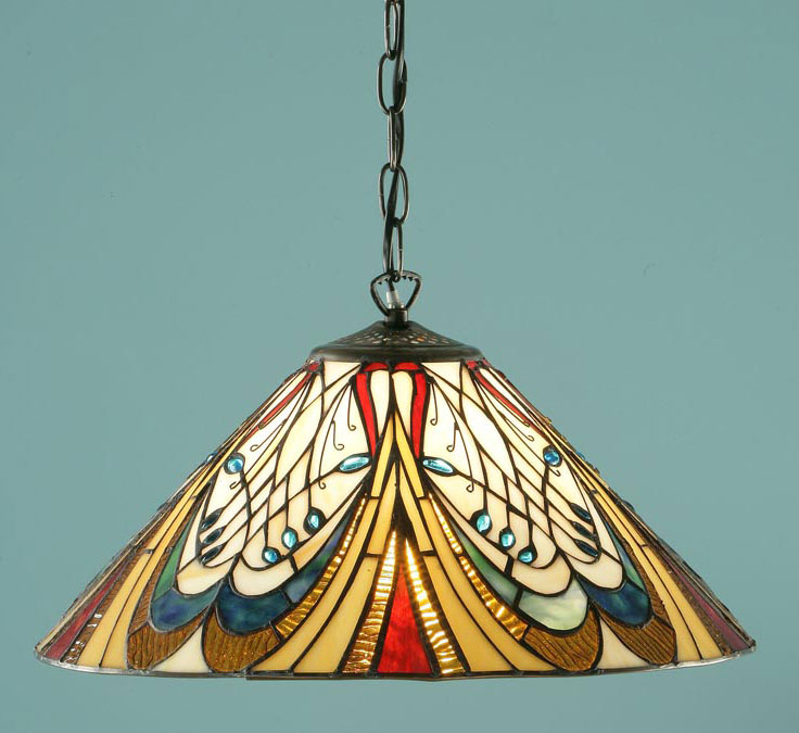 Hector Medium Art Nouveau Tiffany Pendant Light