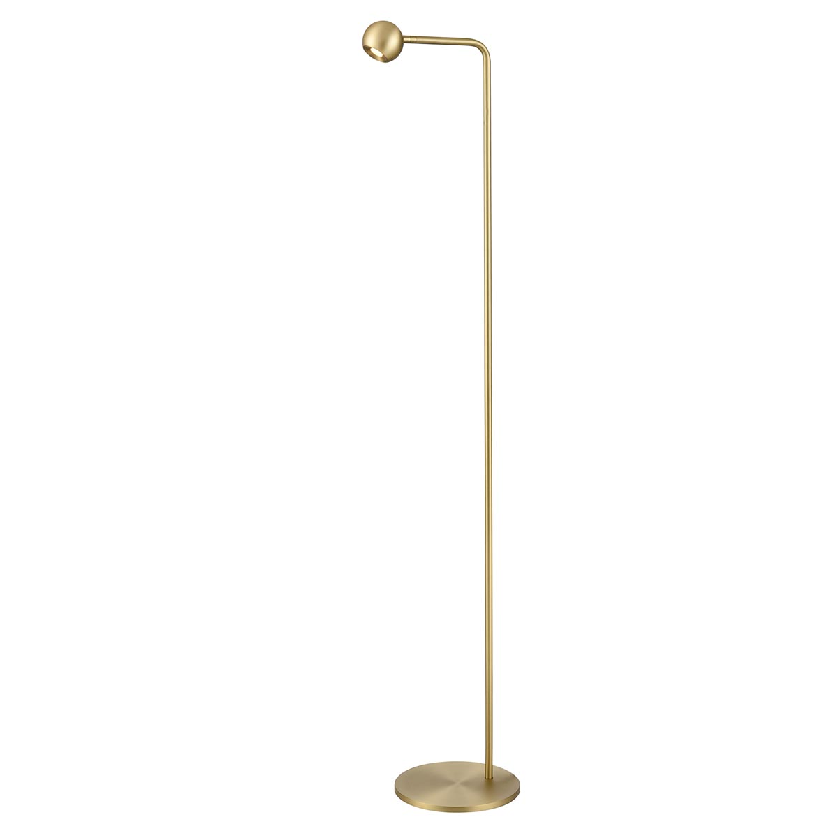 Iris Modern LED Satin Brass Adjustable Floor Lamp