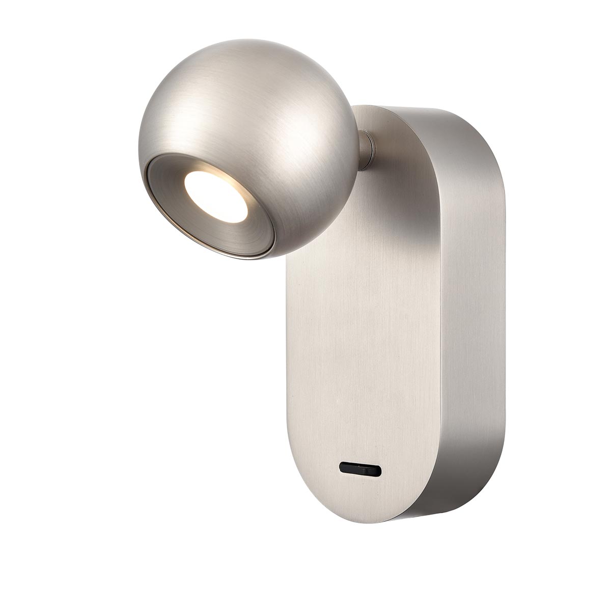 Iris LED Bedside Wall Reading Light in Satin Nickel