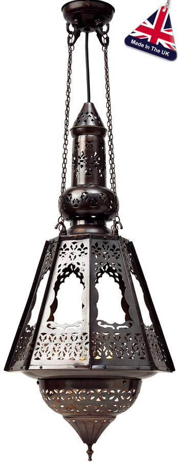 Large Antique Metalwork Souk Lantern UK Handmade