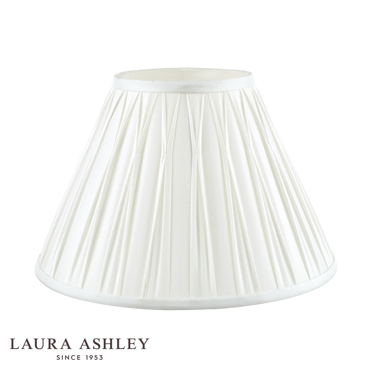 Laura Ashley Fenn White Silk Lamp Shade 25cm/10 inch