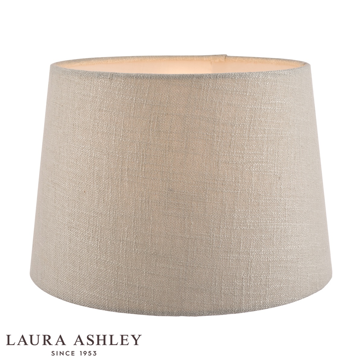 Laura Ashley Bacall 25cm Silver Linen Drum Shade – 10 inch