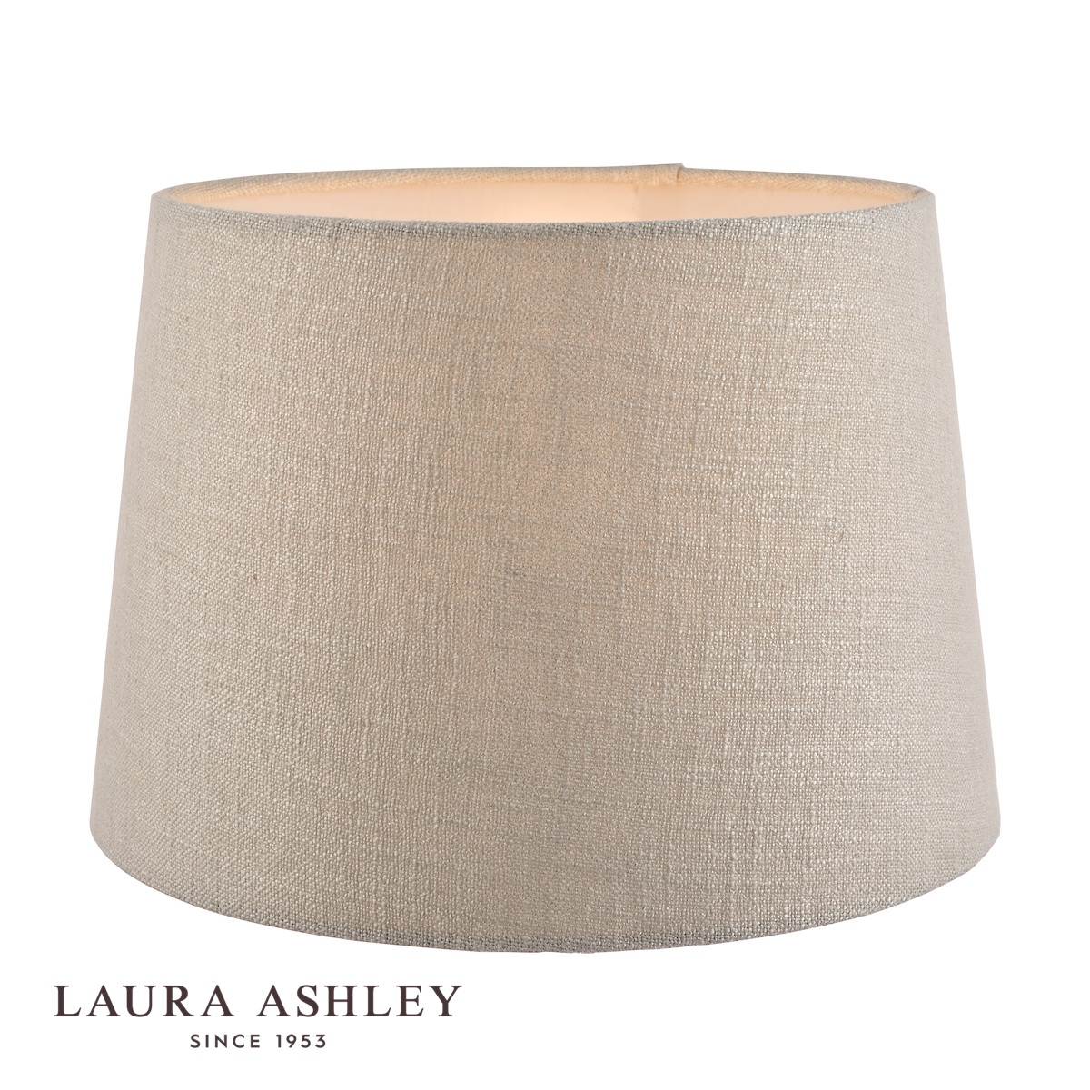Laura Ashley Bacall 30cm Silver Linen Drum Shade – 12 inch