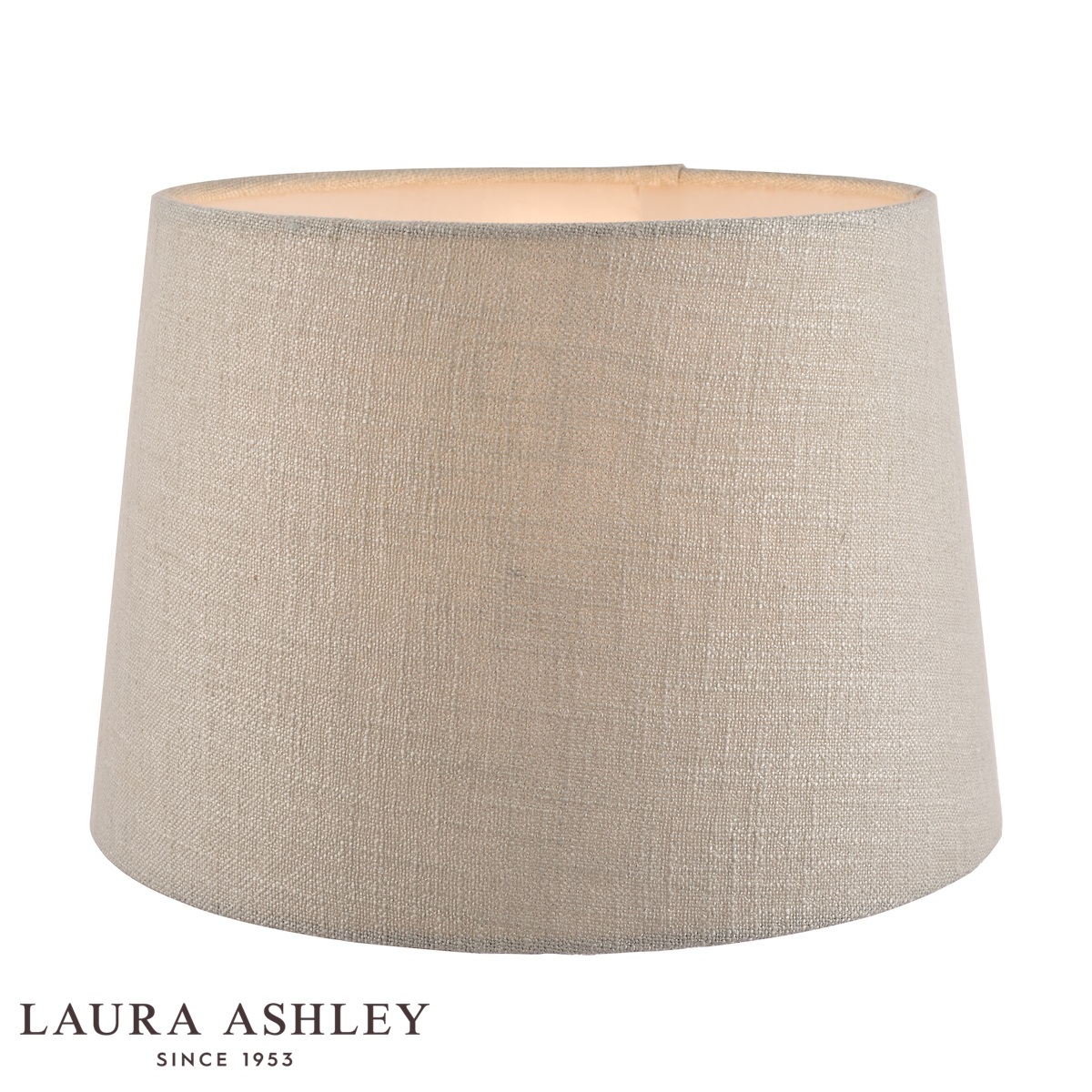 Laura Ashley Bacall 40cm Silver Linen Drum Shade – 16 inch