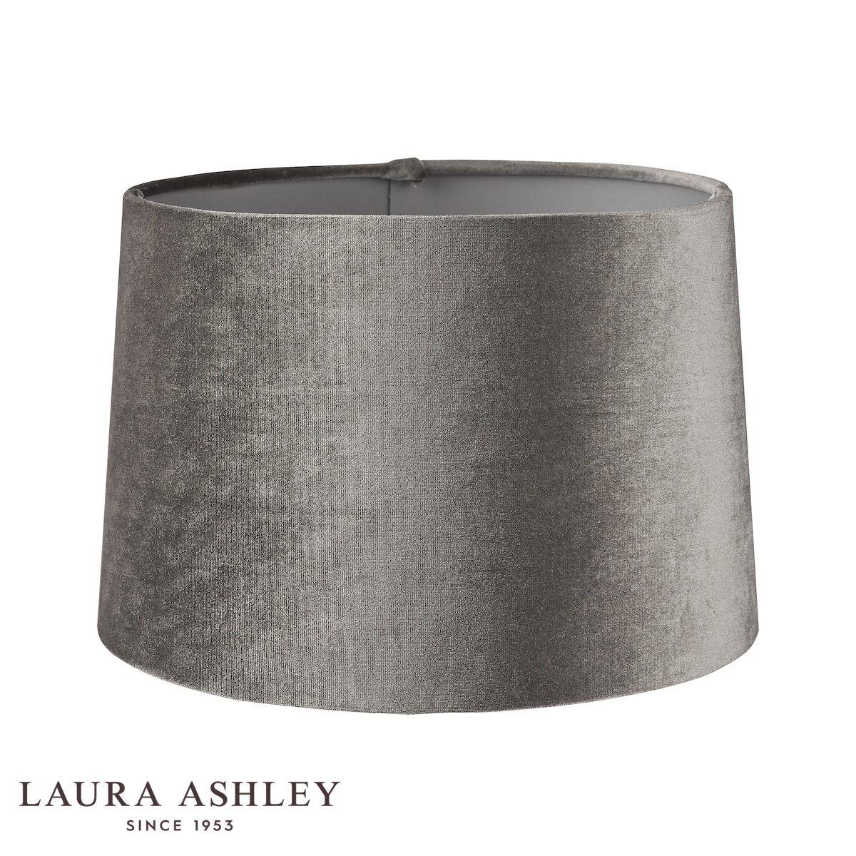 Laura Ashley Grey Velvet Lamp Shade 12-inch
