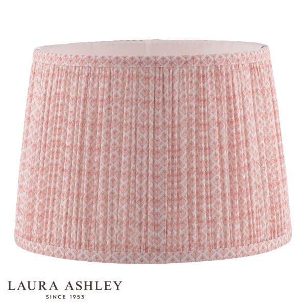 Laura Ashley Gwendolen pink pattern shade on white background.