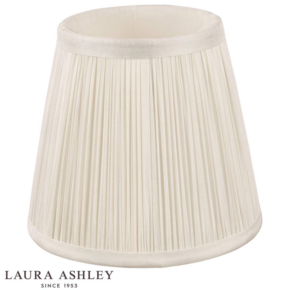 Laura Ashley Hemsley Pleated Cream Silk Clip On Shade 5 inch