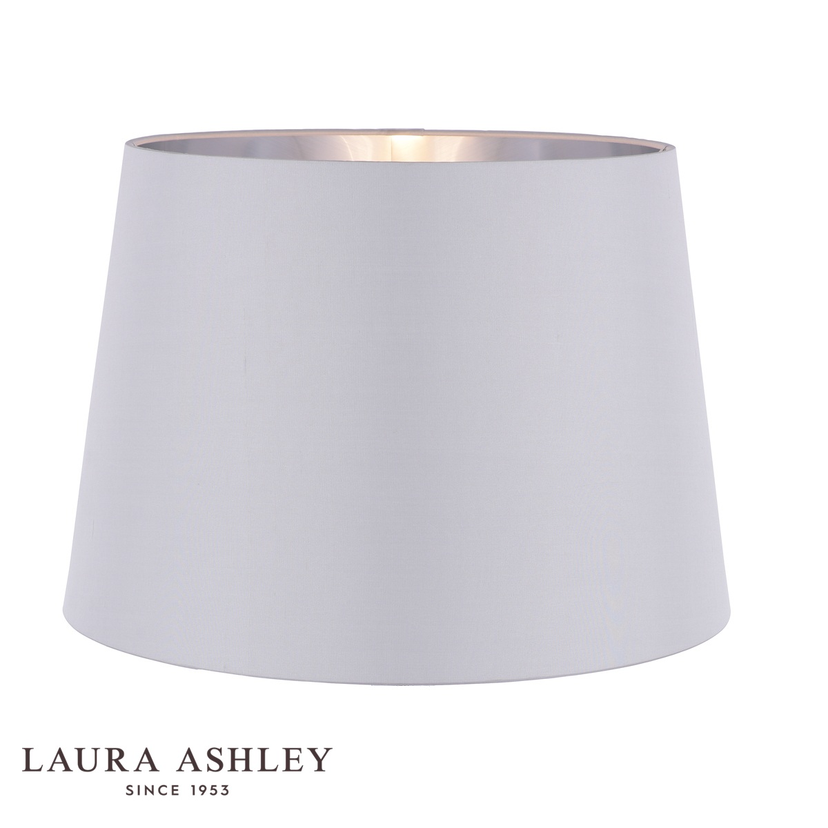Laura Ashley Emyr 16 Inch Silver Silk Shade – Metallic Lined