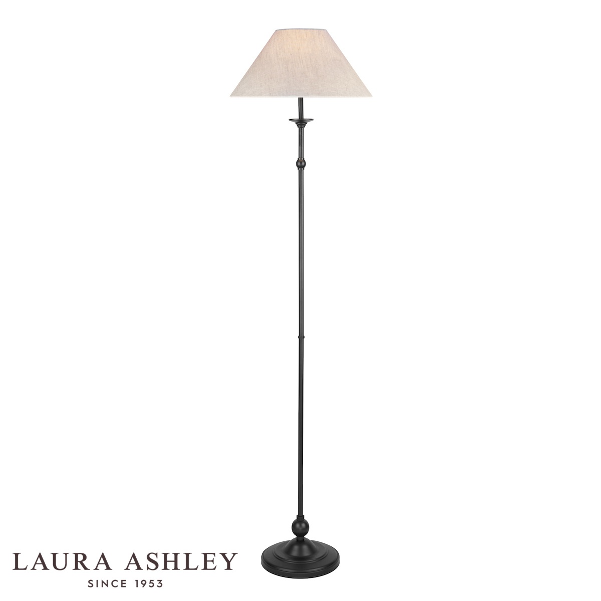 Laura Ashley Ludchurch Candlestick Floor Lamp Industrial Black