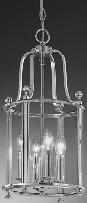 Franklite LA7000/4 Pasillo 4 light polished chrome hanging hall lantern