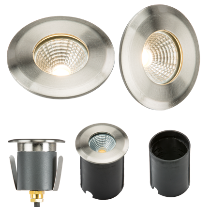 316 Stainless Steel 5W LED 70mm Recessed Ground Light IP65