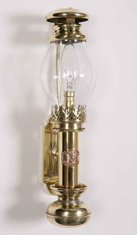 Handmade Solid Brass Vintage Replica Berth Lamp Made In Britain