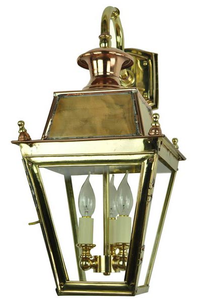 Balmoral Solid Brass 3 Light Victorian Downward Outdoor Wall Lantern