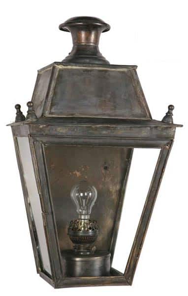 Balmoral Large Brass Victorian Flush Outdoor Wall Lantern