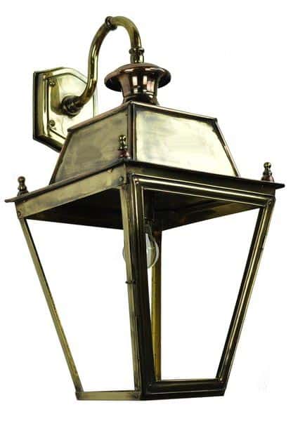 Balmoral Large Brass Replica Victorian Downward Outdoor Wall Lantern