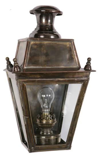 Balmoral Solid Brass Replica Victorian Flush Outdoor Wall Lantern