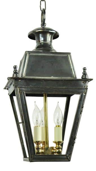 Balmoral Solid Brass 3 Light Victorian Hanging Porch Lantern