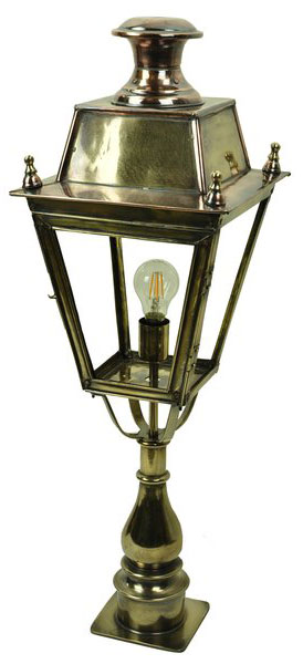 Balmoral Large Solid Brass Replica Victorian Post Top Lantern