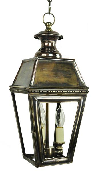 Kensington Victorian Solid Brass 3 Light Hanging Outdoor Porch Lantern