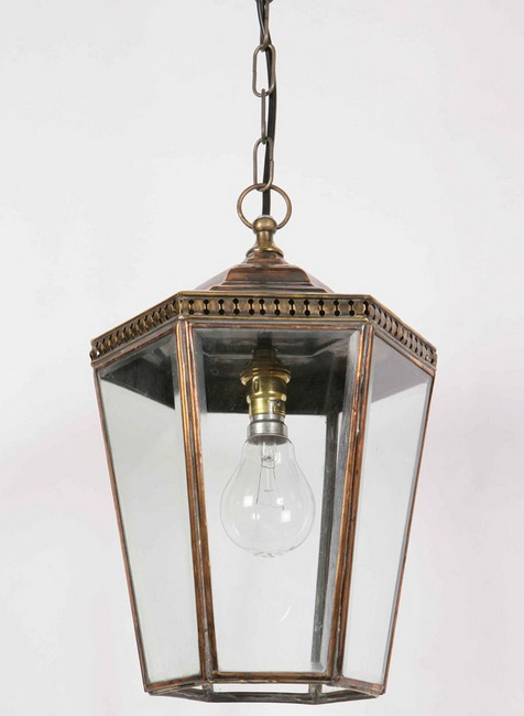 Chelsea Period Hanging Outdoor Porch Lantern Brass And Copper