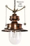 Paddington Solid Copper And Brass Period Station Gas Pendant Lamp