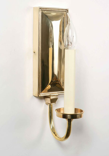 Period Replica Georgian Single Wall Light Solid Brass