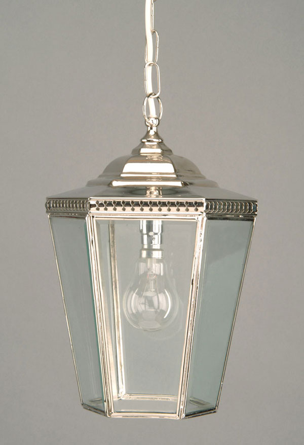 Chelsea Georgian Period Hanging Outdoor Porch Lantern Nickel