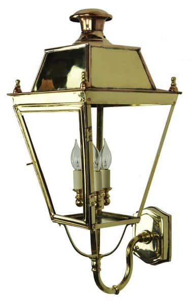 Balmoral Large Solid Brass 3 Light Victorian Exterior Wall Light