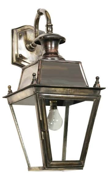 Balmoral Brass Replica Victorian Downward Outdoor Wall Lantern