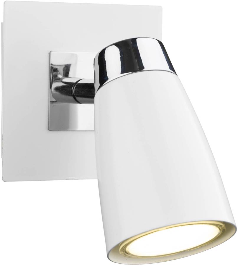 Dar Loft White Switched Single Low Energy Wall Spotlight