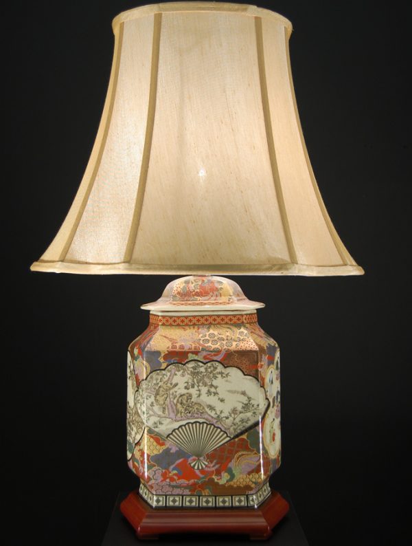 Oriental Hexagonal Ceramic Table Lamp