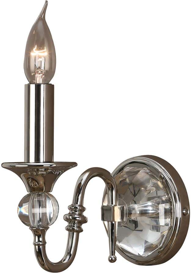 Polina Polished Nickel Single Classic Wall Light