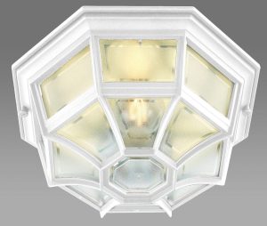 Norlys Latina 1 light flush mount outdoor porch lantern white IP44