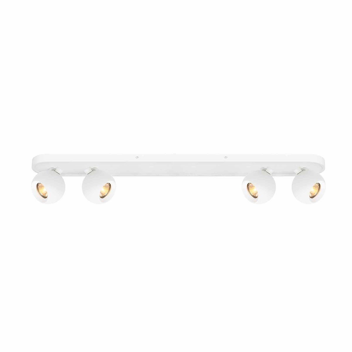 Lens Modern 4 Light Ceiling Spotlight in Matt White