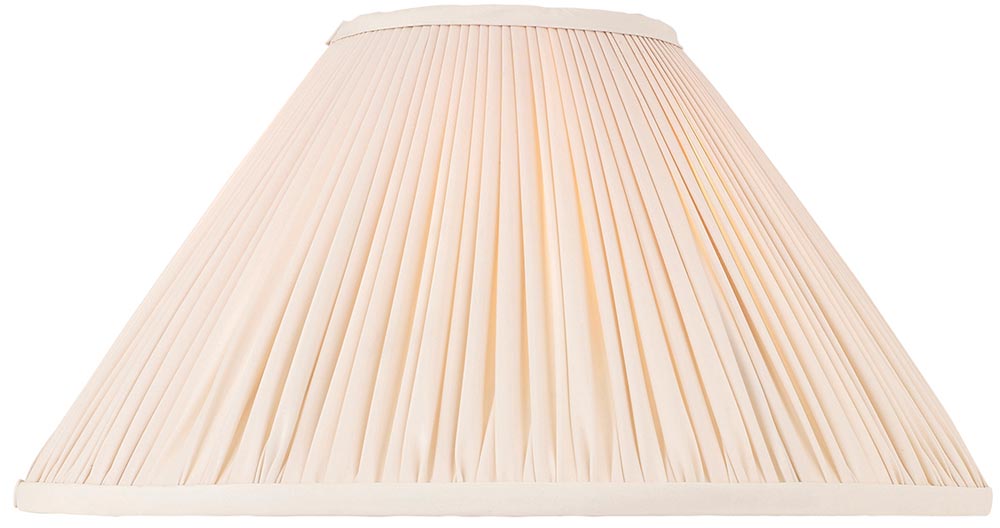 Matilda Oyster Pleated Faux Silk 14 Inch Table Lamp Shade