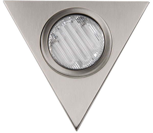 Low Energy Brushed Chrome Under Cabinet Triangle Light