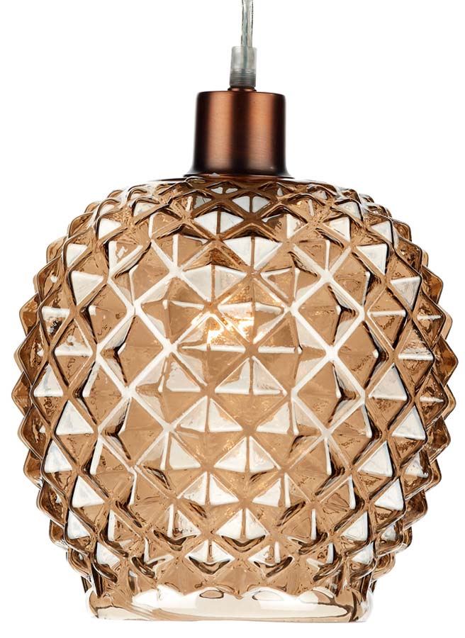 Dar Mosaic Modern Ceiling Lamp Shade Gold Cut Glass MOS6535