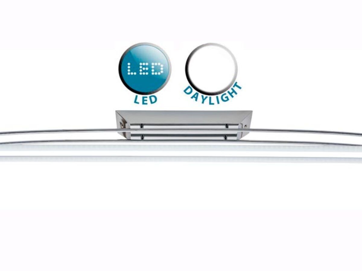 Harper Led Medium Fluorescent Style Kitchen Ceiling Light Chrome