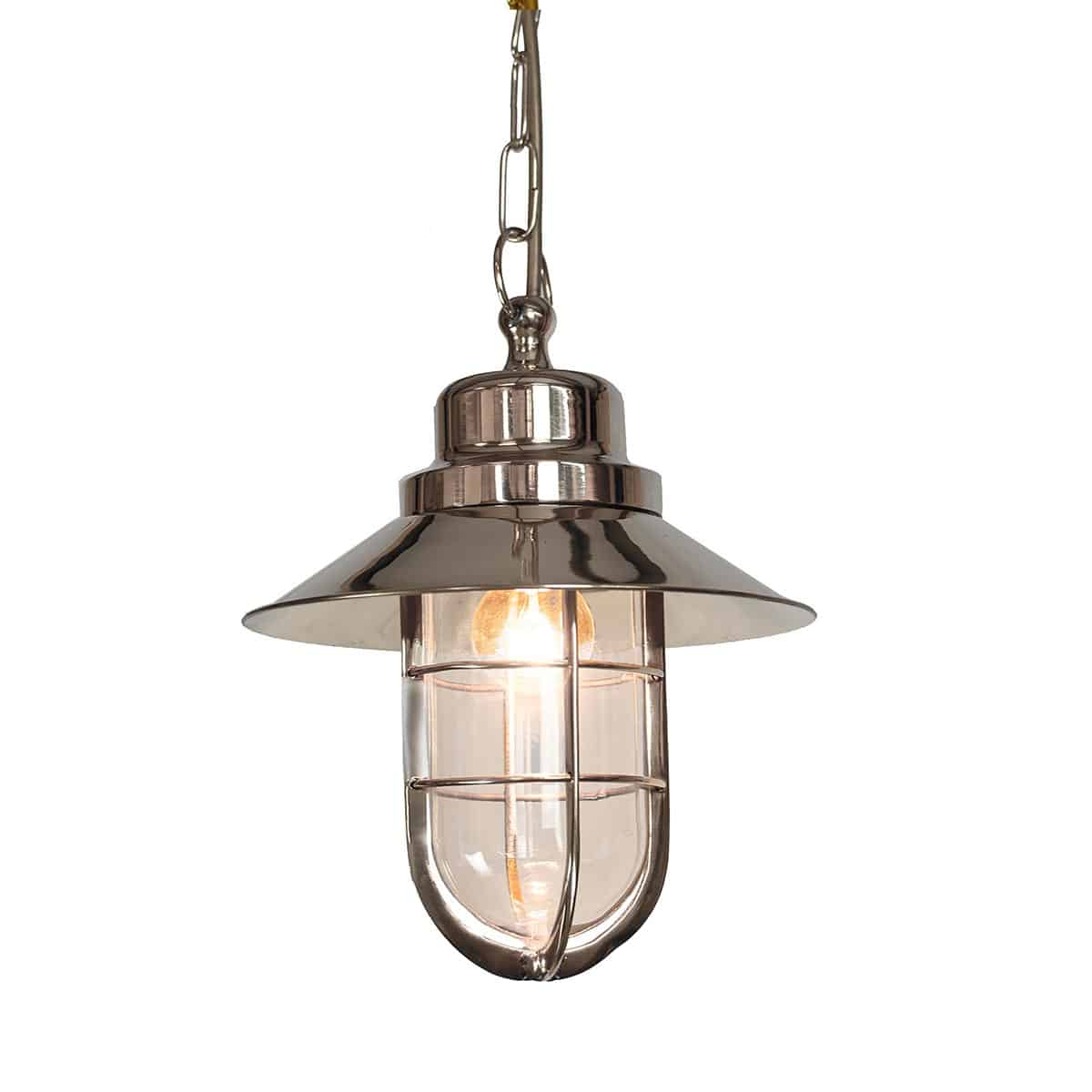 Wheelhouse Nautical 1 Light Porch Chain Lantern Polished Nickel